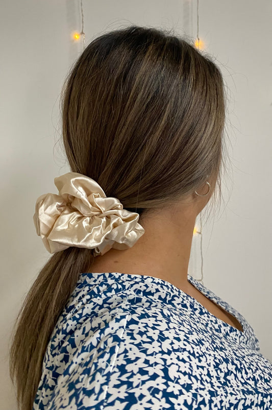 Creamy white scrunchie